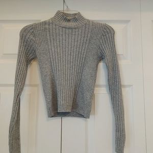 Grey mock neck sweater shirt. worn once!